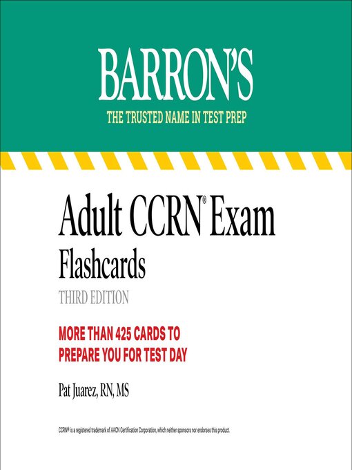 Title details for Adult CCRN Exam Flashcards by Barron's Educational Series - Available